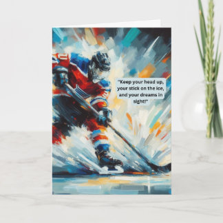 Hockey Wenskaart Forward - "Blijf Hustling" Kaart