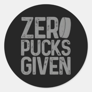 Hockey Zero Pucks Gegeven Hockey Speler Goalie Ronde Sticker