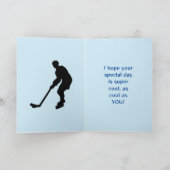 HOCKEY ZOON VERJAARDAG KAART (Binnen)