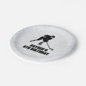 Hockey zwart-wit Verjaardag Papieren Bordje (Gekanteld)