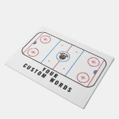 Hockeybaan met aangepaste team Logo & tekst Deurmat (Schuin)