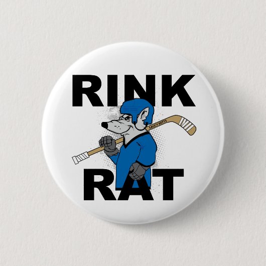 Hockeybaan Rat Hockeyspeler Flare Ronde Button 5,7 Cm (Voorkant)
