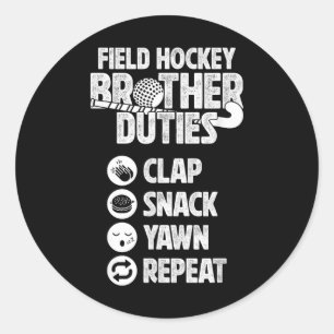 Hockeybroeder Taken Veldhockeyspeler Broer Ronde Sticker