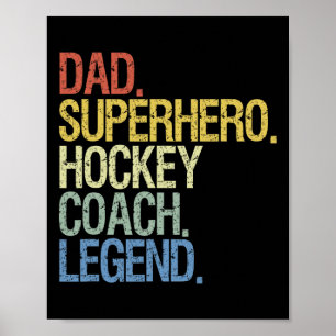 hockeycoach IJshockeyspeler Gift 3 Poster