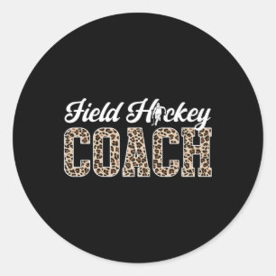 Hockeycoach Luipaard Hockeycoach Ronde Sticker