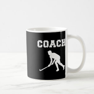 Hockeycoach ontwerp. Hockey-instructeur Koffiemok