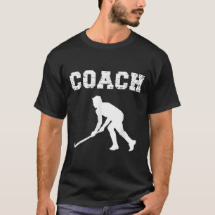 Hockeycoach ontwerp. Hockey-instructeur T-shirt