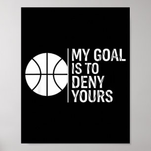 Hockeydoel is om grappige doelman te weigeren zegg poster