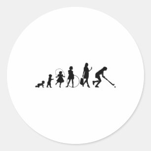Hockeyers Zaalhockey Evolutie Veld Ronde Sticker