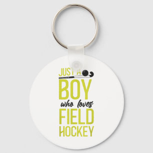 Hockeyjongen Gewoon Een Jongen Die Van Hockey Houd Sleutelhanger