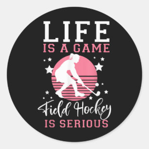 Hockeyleven Is Een Spel Hockey Is Ernstig Ronde Sticker