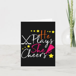 Hockeyliefhebber Hij speelt Zij speelt Cheerleader Kaart