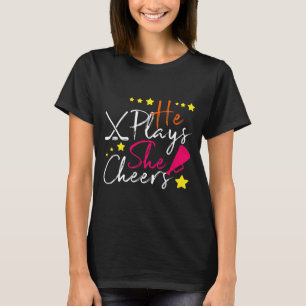 Hockeyliefhebber Hij Speelt Zij Speelt Cheerleader T-shirt