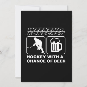 Hockeyliefhebber   Hockey Met Een Kans Op Bier Feestdagenkaart
