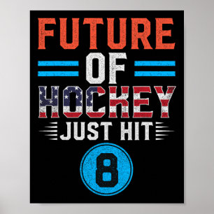 Hockeyliefhebber verjaardag 8 jaar oud kind 8e ver poster
