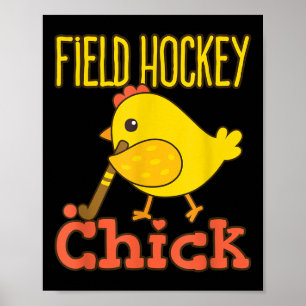 Hockeymeisje - Schattig Dames Hockey Speler Poster