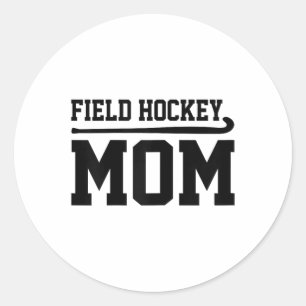 Hockeymoeder Hockeyspeler Veldhockeyspeler Ronde Sticker
