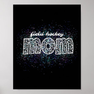 Hockeymoeder Luipaardprint Trots Field Hockey Poster