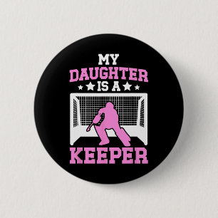 Hockeymoeder van een veldhockeykeeper M Ronde Button 5,7 Cm