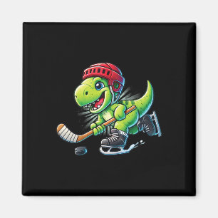 Hockeysaurus Dinosaur IJshockey Trex Jongens Magneet