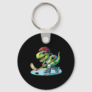 Hockeysaurus Dinosaur IJshockey Trex Jongens Sleutelhanger