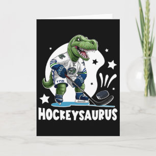 Hockeysaurus Grappige Dinosaurushockey Kinderen Ho Kaart