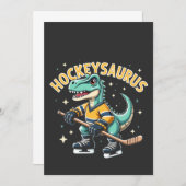 Hockeysaurus ijshockey dinosaurus liefhebbers kaart (Voorkant / Achterkant)