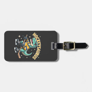 Hockeysaurus IJshockey Dinosaurusliefhebbers  Bagagelabel