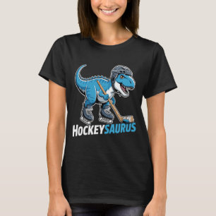 Hockeysaurus IJshockey Speler Dinosaurus T-Rex Din T-shirt
