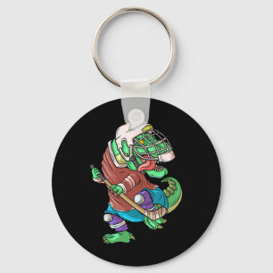 Hockeysaurus Kids T-rex Dinosaur Met IJshockey S Sleutelhanger