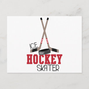 hockeyschaatser briefkaart