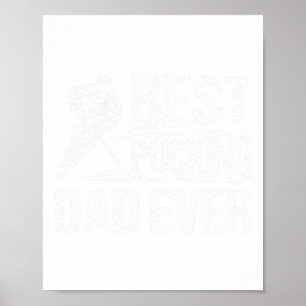 Hockeyspeler Beste Puckende Papa Ooit Hockey Vader Poster