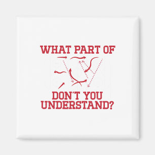 Hockeyspeler Funny Rink Diagram Jeugd IJshockey Magneet