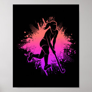 Hockeyspeler Hockey Meisjes Dames Hockey Pla Poster