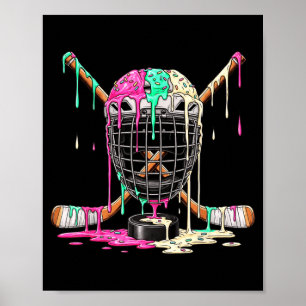 Hockeyspeler Ijsje Drip Jongens Kinderen Ijshockey Poster
