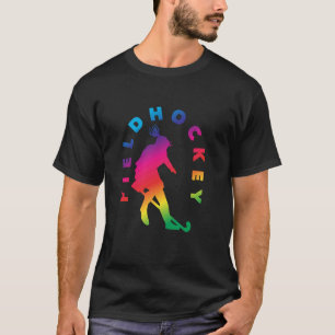 Hockeyspeler Levendige Silhouet T-shirt