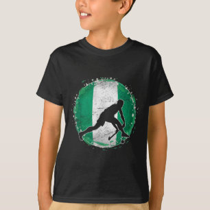 Hockeyspeler Nigeria Nigeria Vlag Nigeria T-shirt