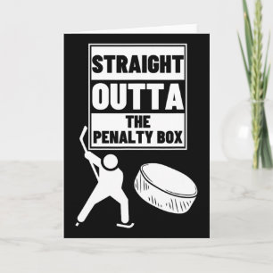 Hockeyspeler rechtstreeks uit de penaltybox Funny Kaart