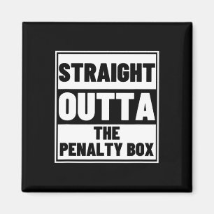 Hockeyspeler rechtstreeks uit de penaltybox Funny Magneet