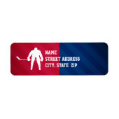 Hockeyspeler; Rood, Wit en Blauw Etiket (Voorkant)