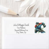 Hockeyspeler Sportteam Etiket (Insitu)