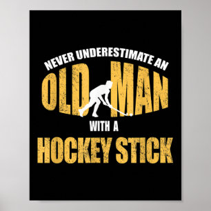 Hockeyspeler Stick Handling Grappige Sporten Gi Poster