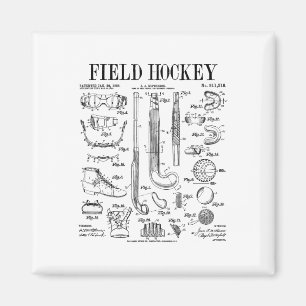 Hockeyspeler Teamsporten Grappig Vintage Pate Magneet