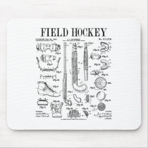 Hockeyspeler Teamsporten Grappig Vintage Pate Muismat