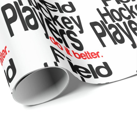 Hockeyspelers doen het beter cadeaupapier (Rol Hoek)