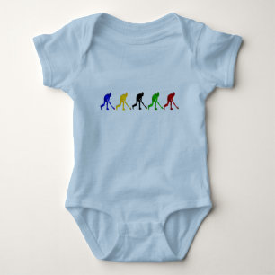 Hockeyspelers veld hockey stick en bal geschenken romper