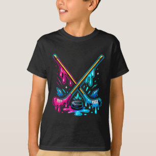 Hockeysticks Ijsje Drip IJshockey Druppelende M T-shirt