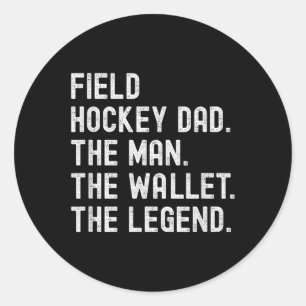Hockeyvader De Man De Portemonnee De Legende Ronde Sticker