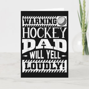 Hockeyvader T-shirt Mannen Hockeyliefhebber _1 Kaart
