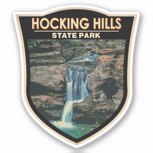 Hocking Hills State Park Ohio Art Sticker (Voorkant)